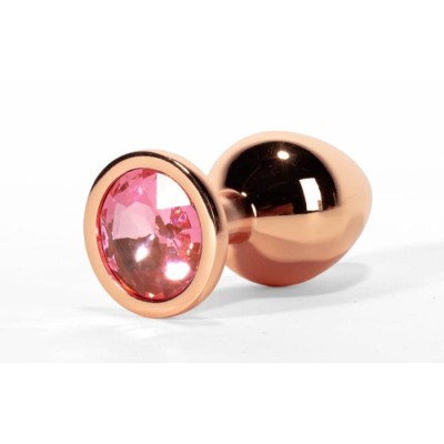 Dop Anal Cu Bijuterie Secret Shade Metal Butt Plug Rose S, 7 Cm