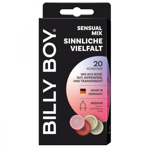 BILLY BOY, Prezervative Billy Boy Sensual Mix 20 Buc, pasiune.ro