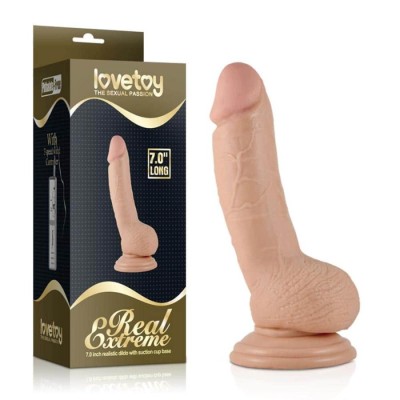 Dildo Realistic Cu Ventuza Real Extreme, Natural, 18 Cm