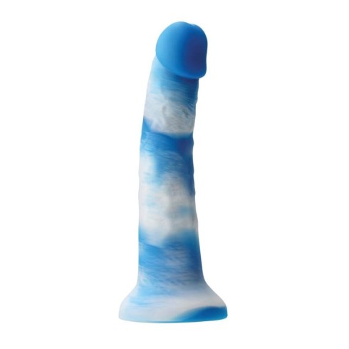 colours, Dildo Clasic Colours Pleasures Yum Yum, Albastru, 20 Cm, pasiune.ro