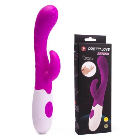 Vibratoare Speciale, Vibrator Rabbit Arthur, Violet, 20 Cm, pasiune.ro