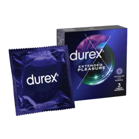 prezervative, Prezervative Durex Extended Pleasure, 3 Buc, pasiune.ro