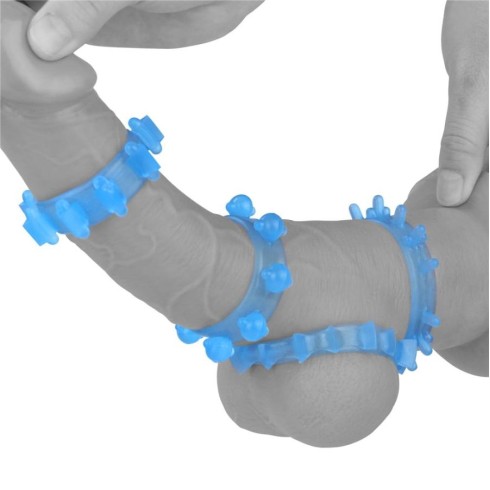 set, Set 4 Inele Penis Fosforescente Lumino Play, Alb, pasiune.ro