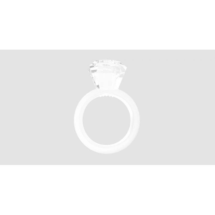 Inel Penis Diamond Cock Ring, Alb