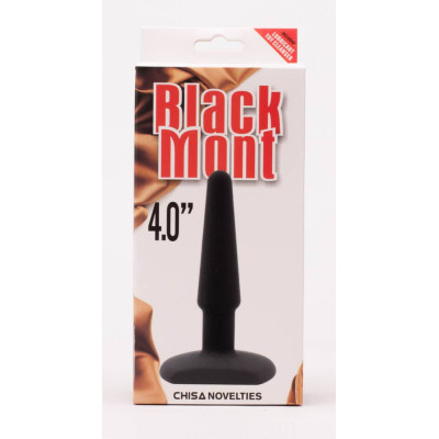 Dop Anal Clasic Black Mont, Negru, 11 Cm