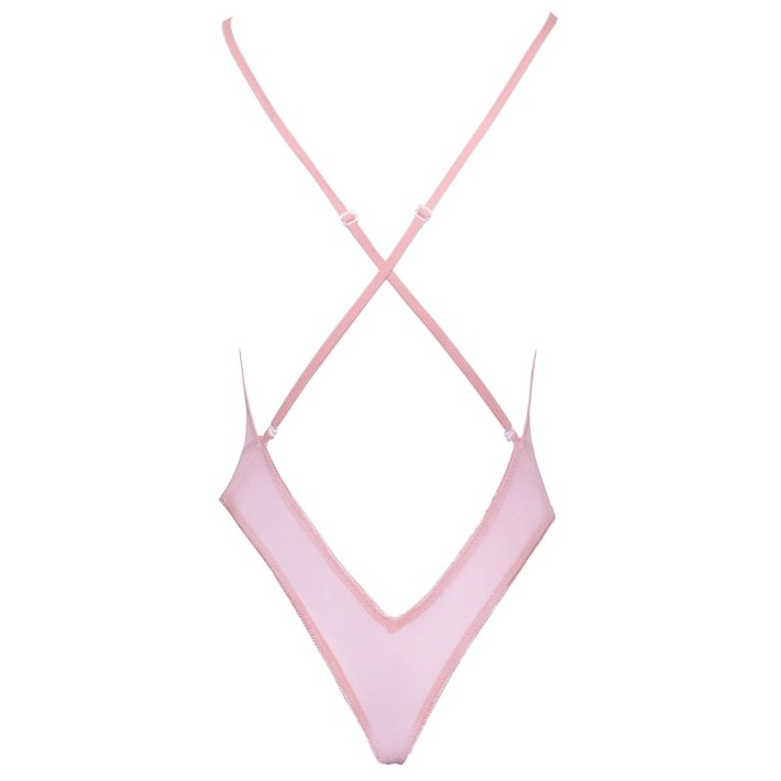 Body Kisaable Cu Broderie Florala Roz 4