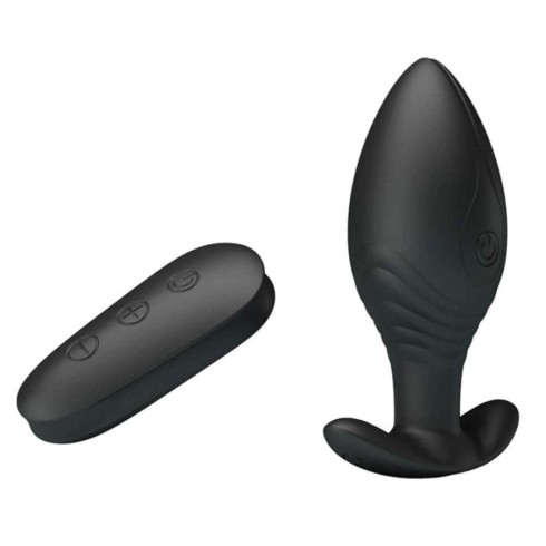 pretty, Dop Anal Cu Vibratii Royal Pleasure Regina, Negru, 9 Cm, pasiune.ro