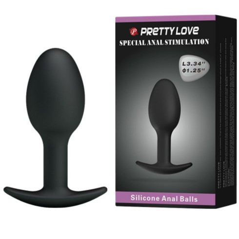 dop, Dop Anal Heavy Balls Silicone Butt Plug 1, Negru, 8 Cm, pasiune.ro