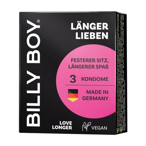 BILLY BOY, Prezervative Billy Boy Love Longer 3 Buc, pasiune.ro