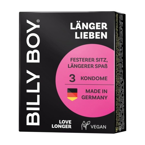 prezervative, Prezervative Billy Boy Love Longer 3 Buc, pasiune.ro