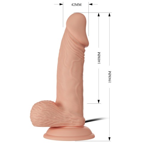 Vibratoare Realistice, Vibrator Realistic Beautiful Zebulon, Natural, 19 Cm, pasiune.ro