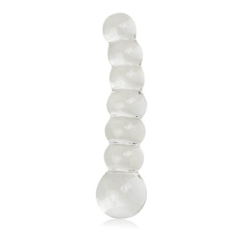 Dildouri Sticlametal, Dildo Clasic Din Sticla Borosilicata Glass Romance, Transparent, 17 Cm, pasiune.ro