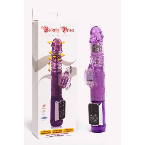 Vibratoare, Vibrator Up And Down Butterfly Prince, Mov, 12 Cm, pasiune.ro