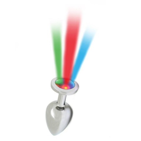Rimba, Dop Anal Cu Led Pisa, Metalic + Multicolor, 8 Cm, pasiune.ro