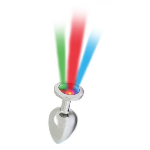 metal, Dop Anal Cu Led Pisa, Metalic + Multicolor, 8 Cm, pasiune.ro