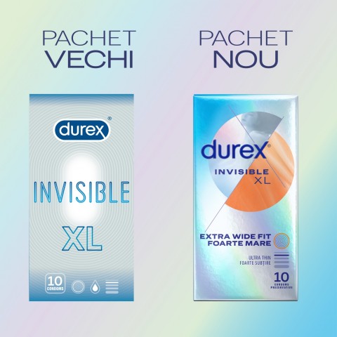 Durex, Prezervative Durex Invisible Xl, 10 Buc, pasiune.ro