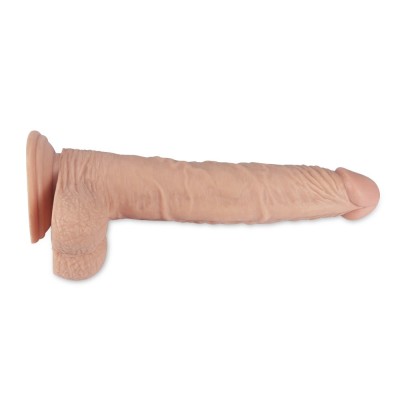 Vibrator Realistic Cu Ventuza Real Extreme Dildo, Natural, 24 Cm