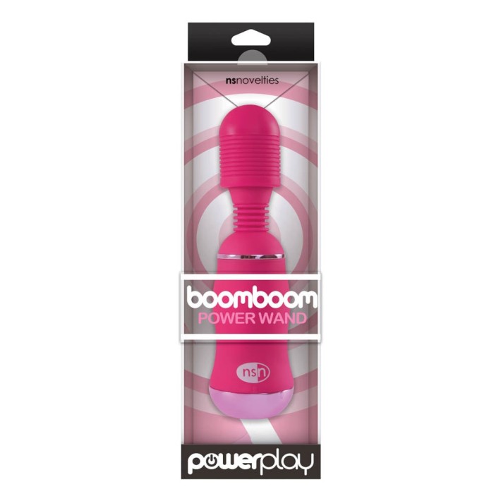 Vibrator Boomboom Power Wand, Roz, 18 Cm