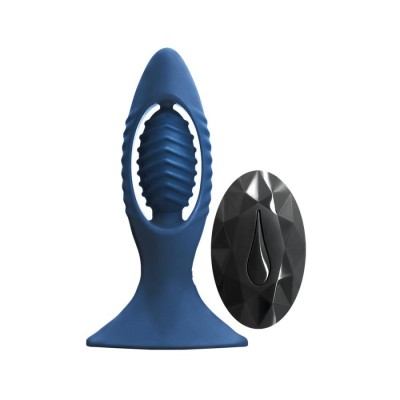 Vibrator Anal Renegade V2, Albastru, 11 Cm