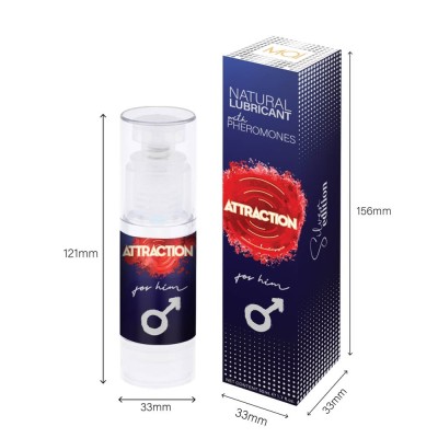 Lubrifiant Cu Feromoni Pentru Barbati Attraction For Him, 50 Ml