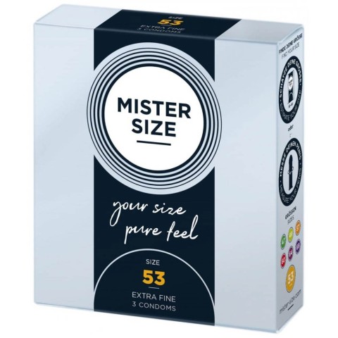 Mister Size, Pachet 3 Prezervative Mister Size (53 Mm), pasiune.ro