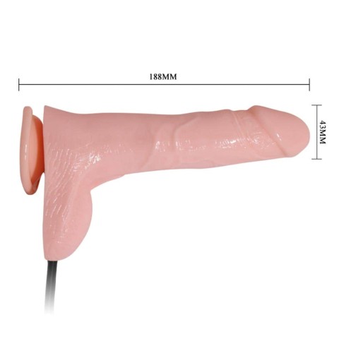 PASIUNE.ro, Dildo Realistic Gonflabil Cu Ventuza, Natural, 18 Cm, pasiune.ro