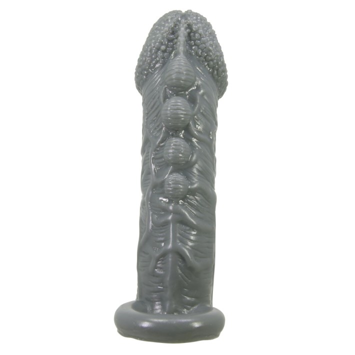 Extensie / Manson Penis Ultra-texturat, Cenusiu, +3 Cm 5