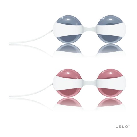 Bile vaginale, Bile Vaginale Kegel Lelo Luna, Roz/gri, 4 Buc., pasiune.ro