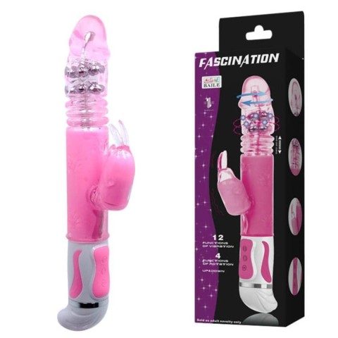 Vibratoare Rabbit, Vibrator Rabbit Cu Rotatii Fascination, Roz, 14 Cm, pasiune.ro