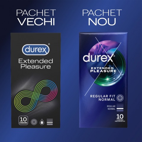 Prezervative, Prezervative Durex Extended Pleasure 10 Bucati, pasiune.ro