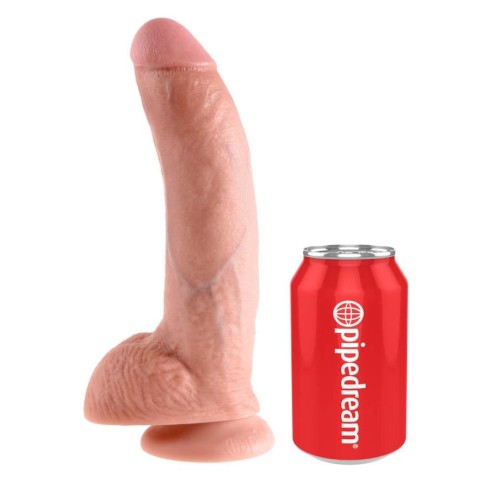 pvc, Dildo Clasic Cu Ventuza King Cock, Natural, 22.5 Cm, pasiune.ro