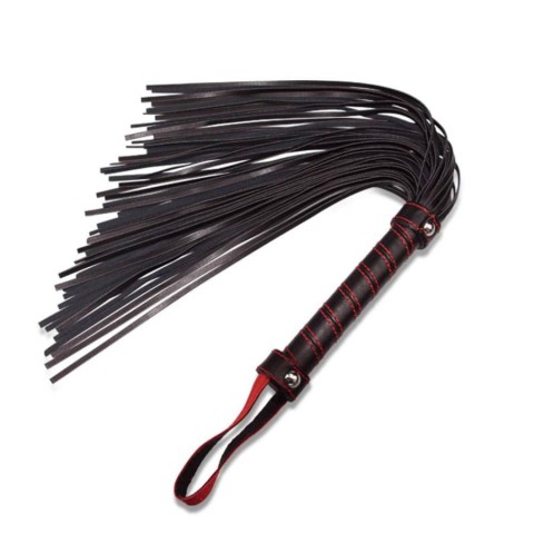 Bice si cravase sex, Bici Bondage Fetish Beginners Flogger, Negru+rosu, 45 Cm, pasiune.ro