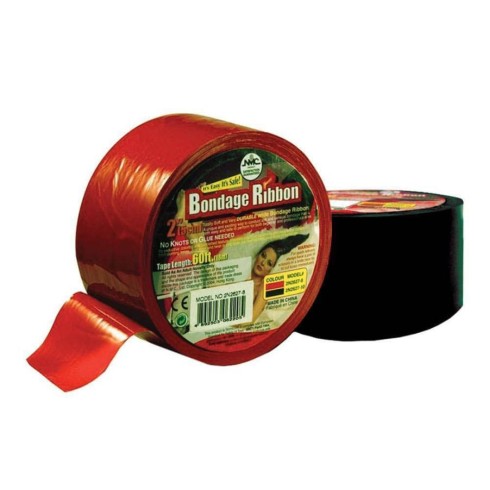 black, Banda Adeziva Pentru Imobilizare Erotica Bondage, Negru, 18 M, pasiune.ro