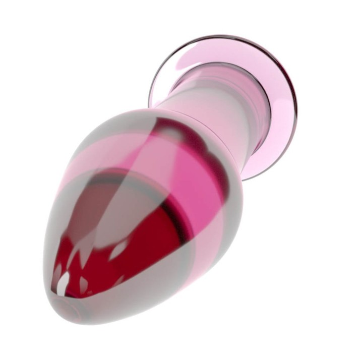 Dop Anal Din Sticla Borosilicata Glass Romance, Roz, 12 Cm