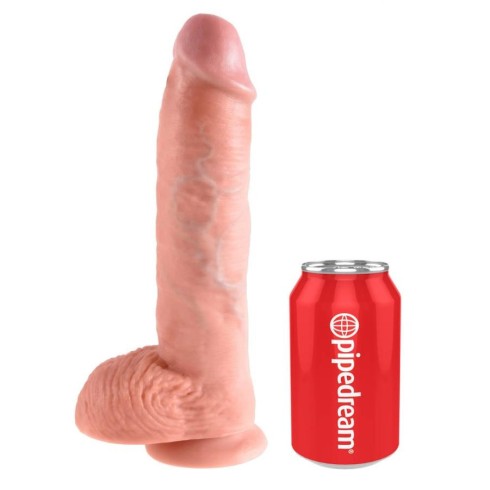 realistic, Dildo Realistic Cu Testicule King Cock, Natural, 25 Cm, pasiune.ro