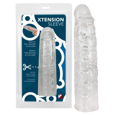 Extensie/manson Penis Xtension Sleeve, Transparent, 22 Cm