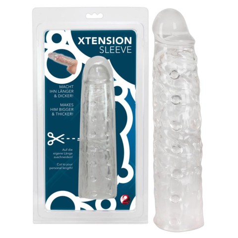 You2Toys, Extensie/manson Penis Xtension Sleeve, Transparent, 22 Cm, pasiune.ro