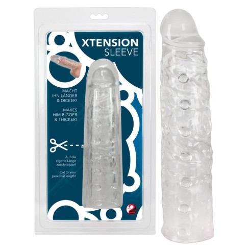 manson, Extensie/manson Penis Xtension Sleeve, Transparent, 22 Cm, pasiune.ro