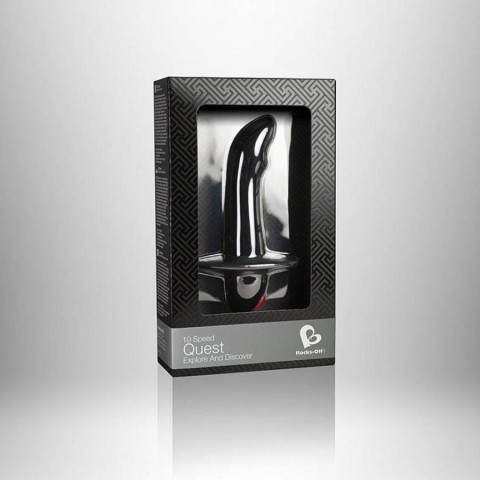 Jucarii Barbati, Vibrator Anal Quest, Negru, 11 Cm, pasiune.ro
