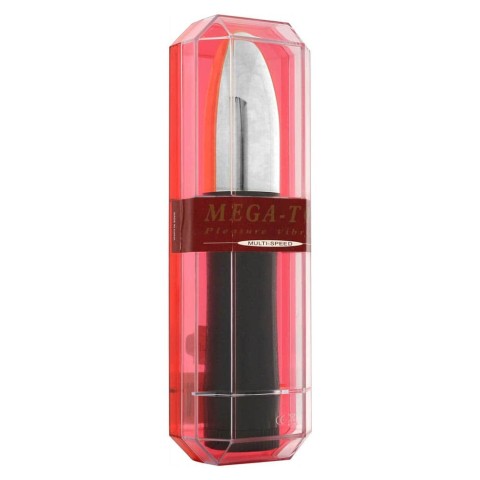 Vibratoare Clasice, Vibrator Clasic Mega Top, Negru+metalic, 17.5 Cm, pasiune.ro