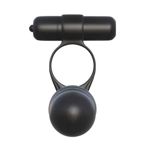 Pipedream - Fantasy C-Ringz, Dildo Cu Vibratii Posable Partner Double Penetrator, Negru, 13 Cm, pasiune.ro