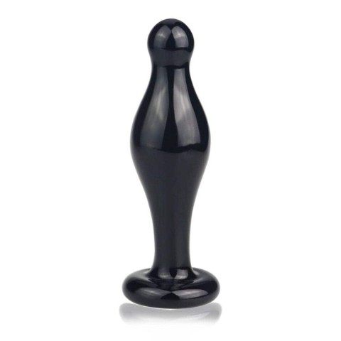 Dildouri Sticlametal, Dop Anal Din Sticla Borosilicata Glass Romance, Negru, 11 Cm, pasiune.ro