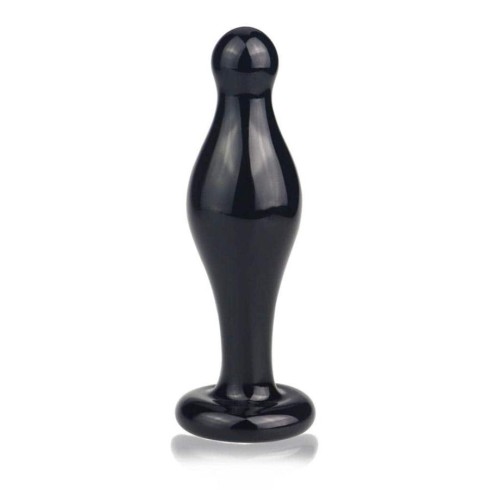 dop, Dop Anal Din Sticla Borosilicata Glass Romance, Negru, 11 Cm, pasiune.ro