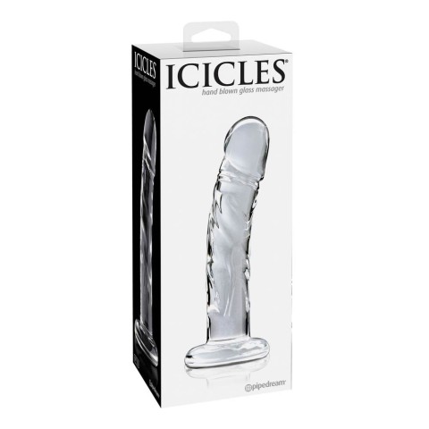 Pipedream - Icicles, Dildo Clasic Din Sticla Icicles No. 62, pasiune.ro
