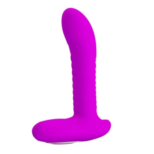 pretty, Vibrator Anal Cu Bile Rotative Si Telecomanda, Violet, 15.5 Cm, pasiune.ro