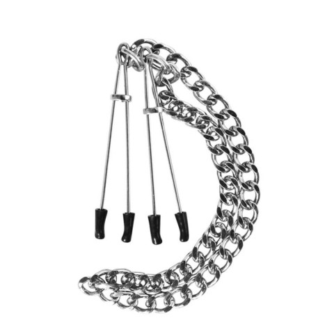 Stimulatoare, Cleme Pentru Sfarcuri Cu Lant, Metalic, pasiune.ro