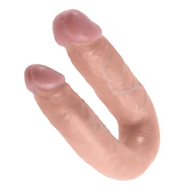 Dildo Dublu King Cock Medium, Natural, 34.5 Cm