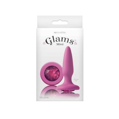 Dop Anal  Cu Bijuterie Glams Mini Pink Gem, 8.5 Cm