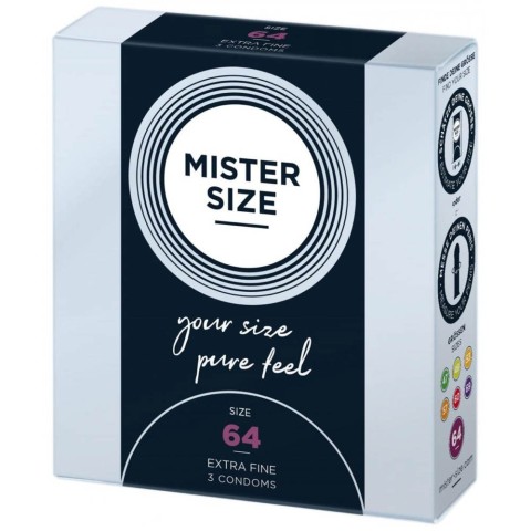 Mister Size, Pachet 3 Prezervative Mister Size (64 Mm), pasiune.ro