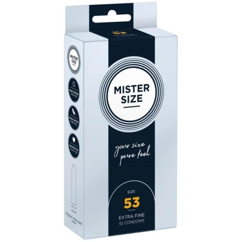 latex, Mister Size 53 Mm Condoms 10 Pieces, pasiune.ro